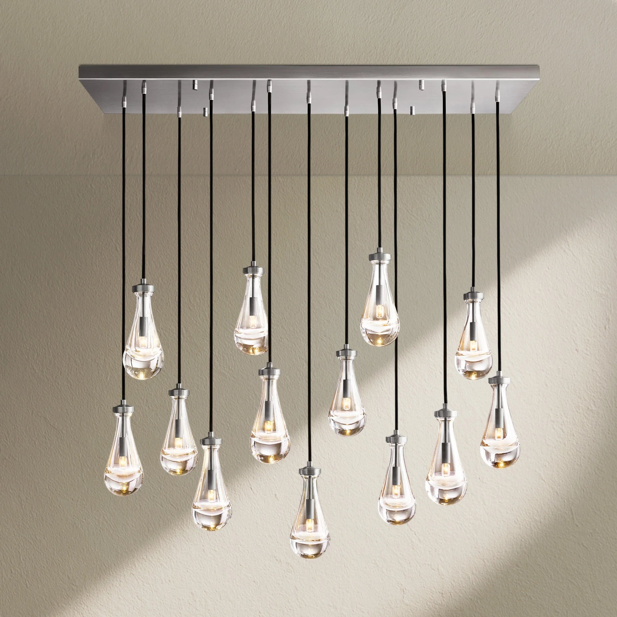 RAFZ Glass Linear Chandelier 54"