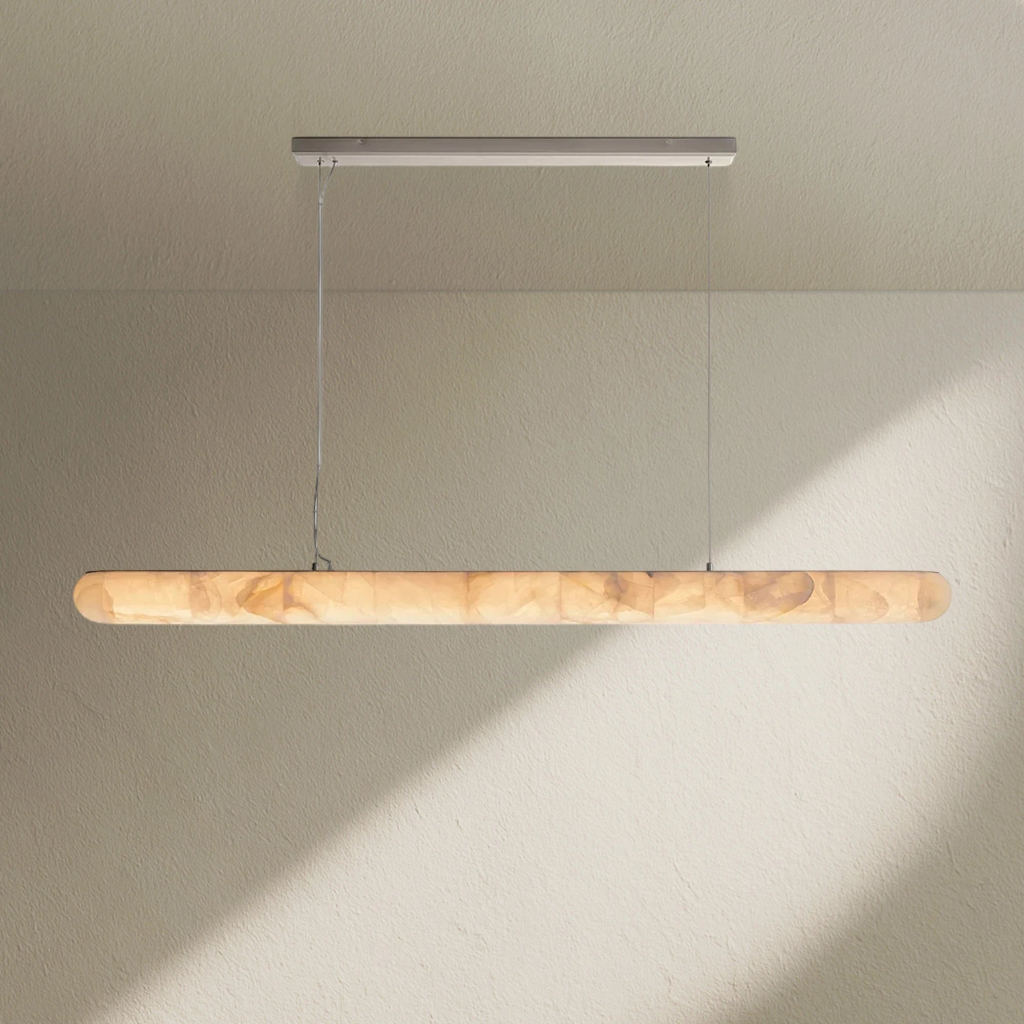 Rivfz Lisse Alabaster Linear Chandelier 60" 80"