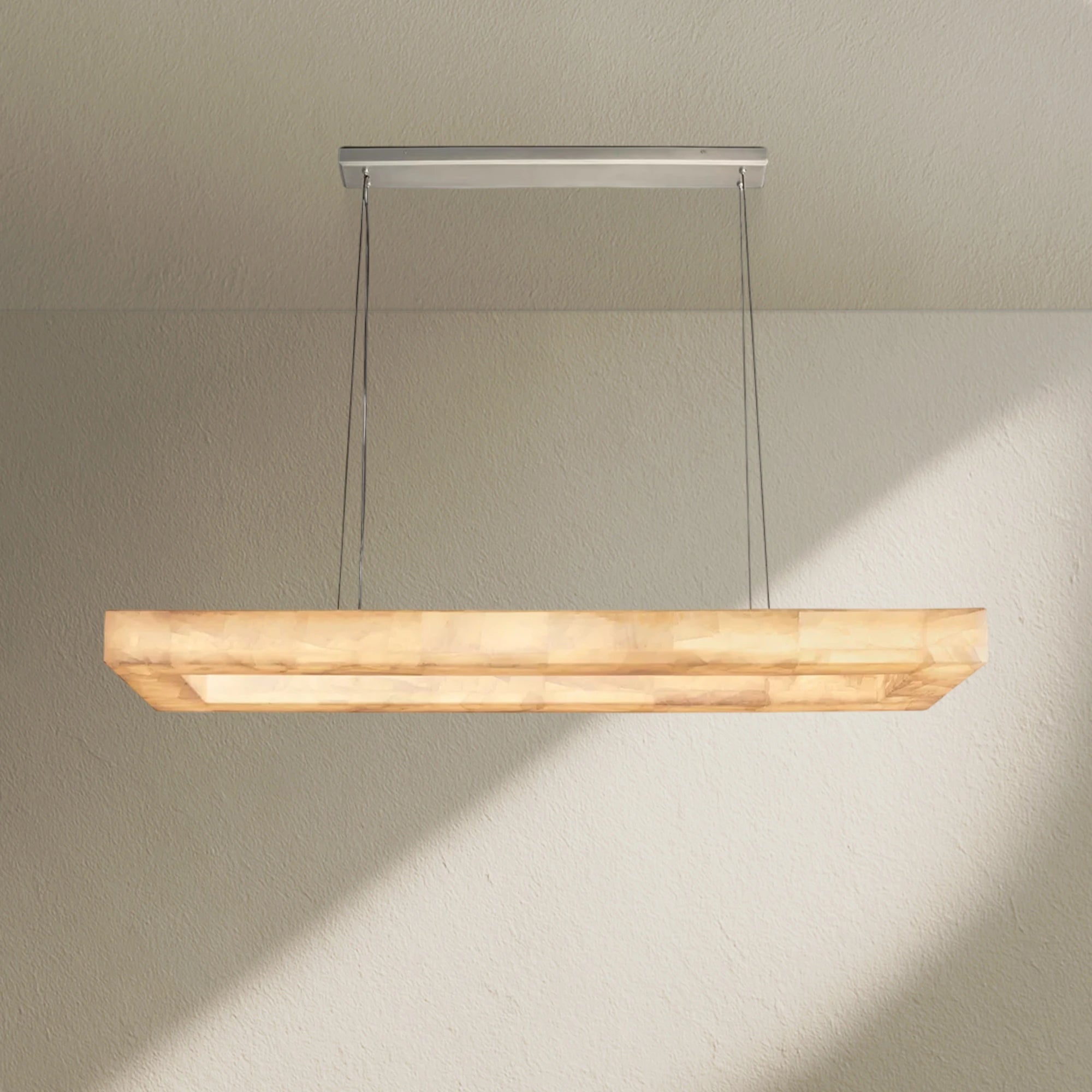Rivfz Rectangular Calcite Chandelier 54"72"