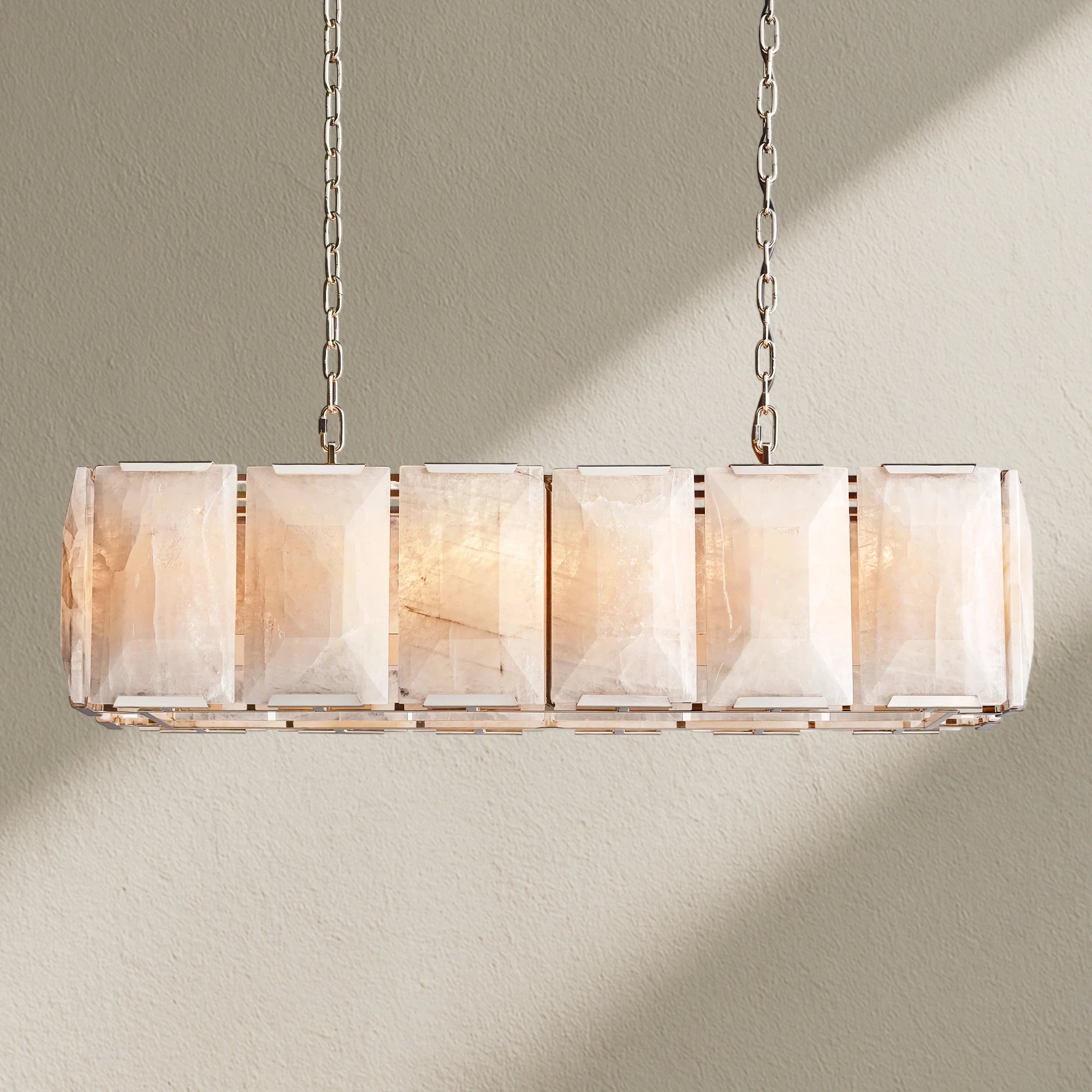 Harfz Calcite Rectangular Chandelier 42"