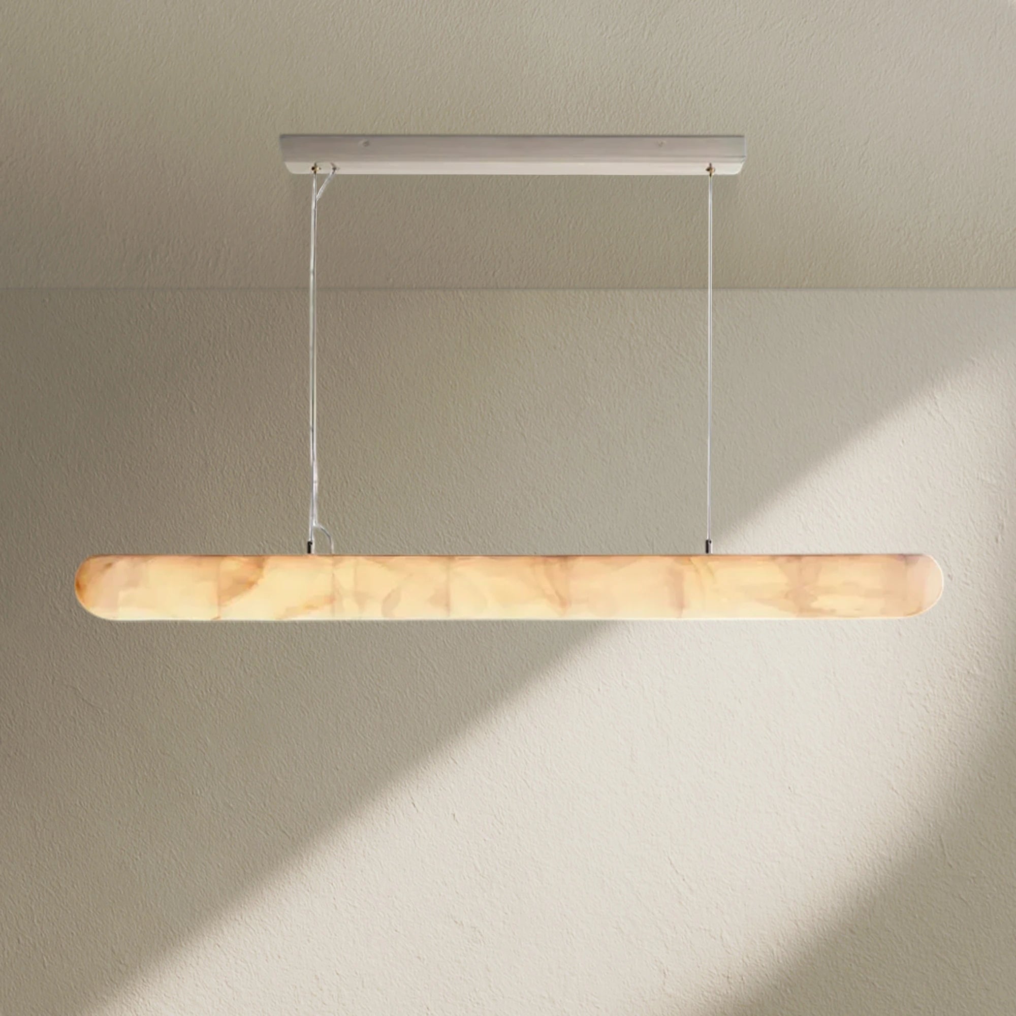 Rivfz Lisse Alabaster Linear Chandelier 60" 80"