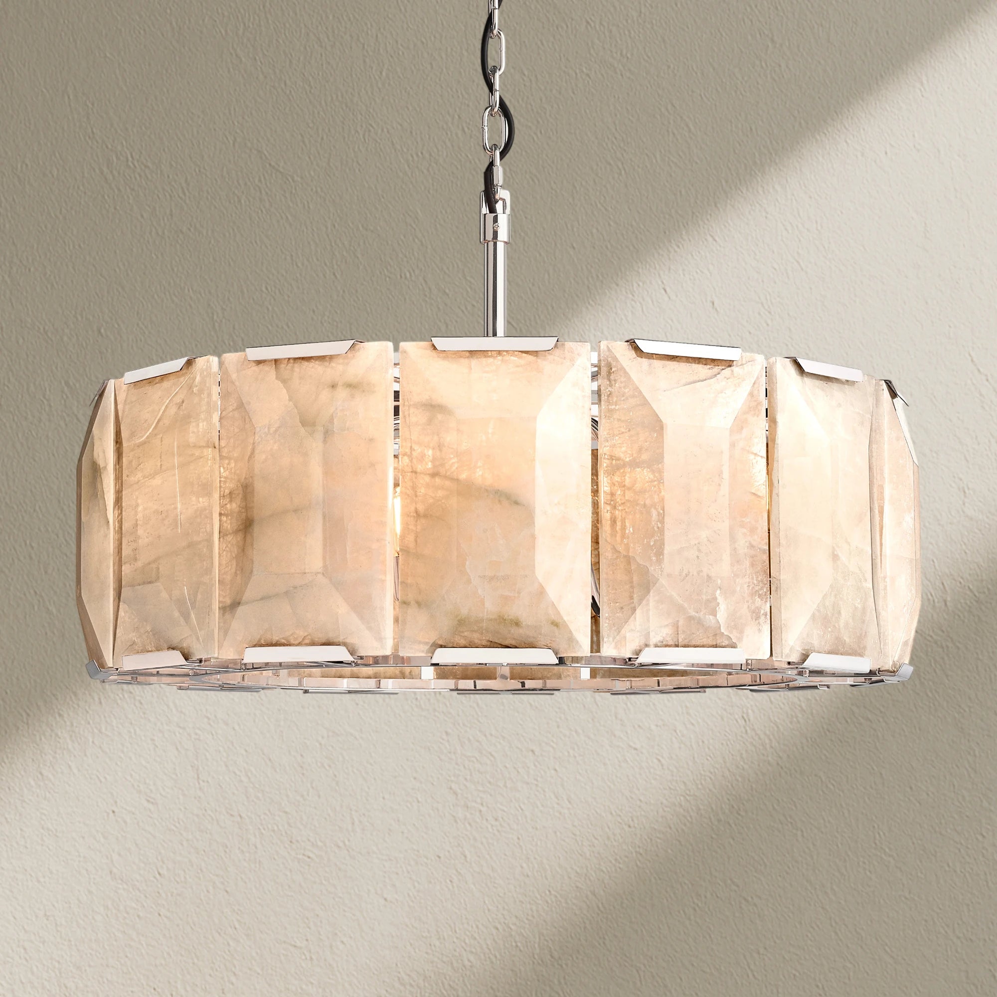 Harfz Calcite Round Chandelier 31"
