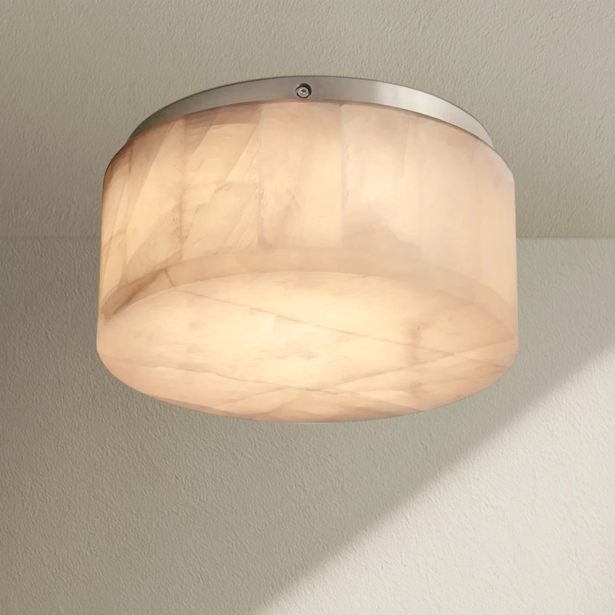 Rivfz Calcite Round Flushmount 6"10"14"