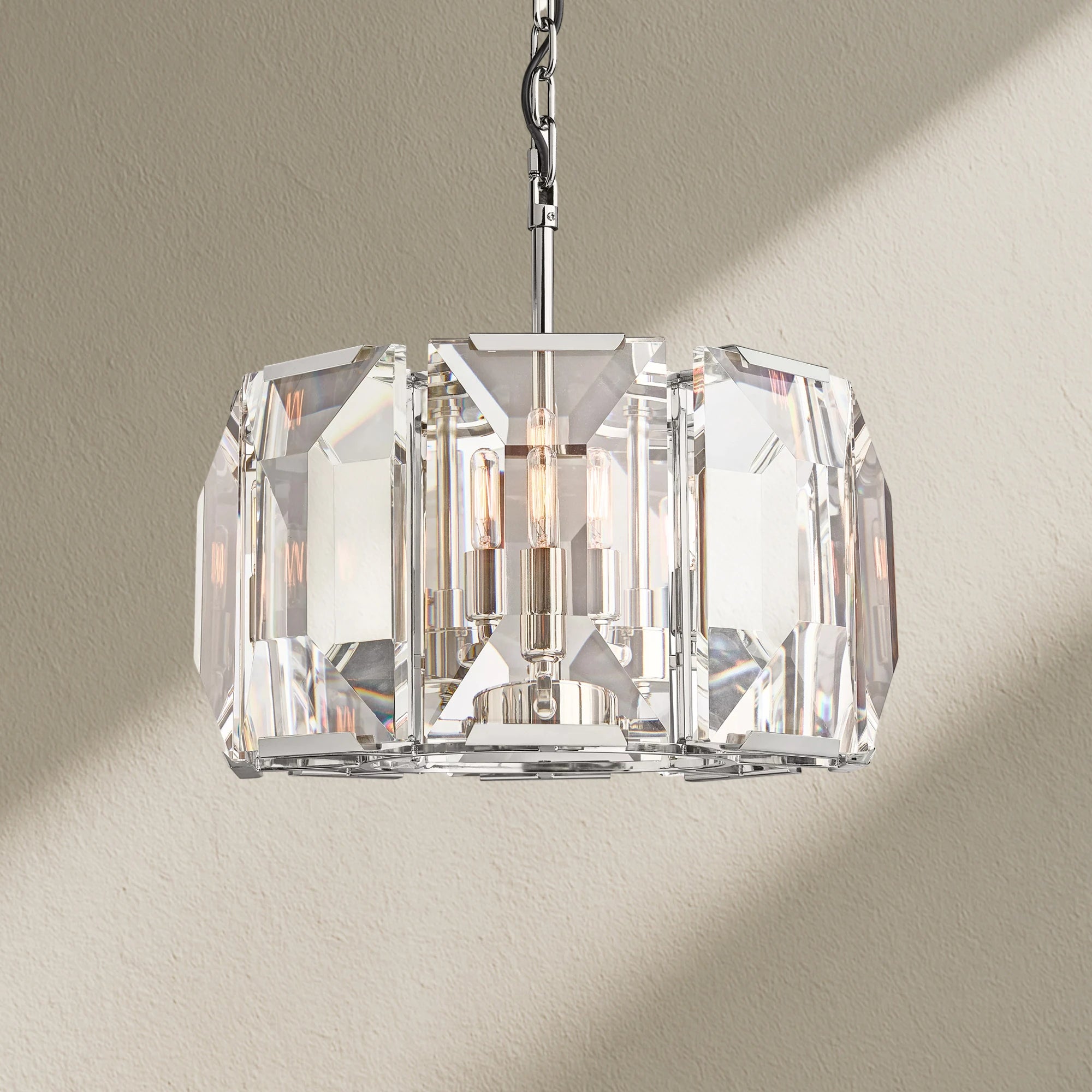 Harfz Crystal Round Chandelier 19"