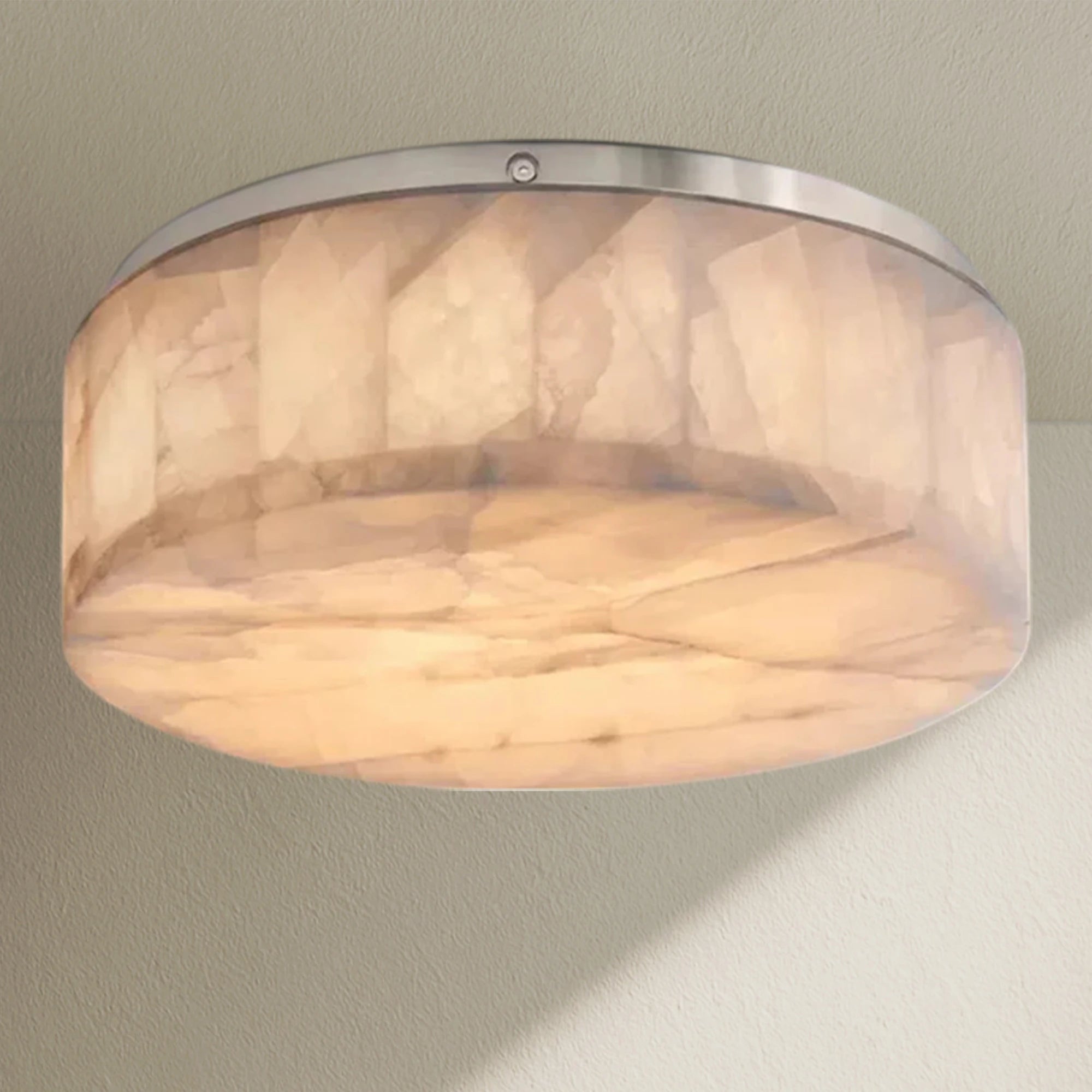Rivfz Calcite Round Flushmount 6"10"14"