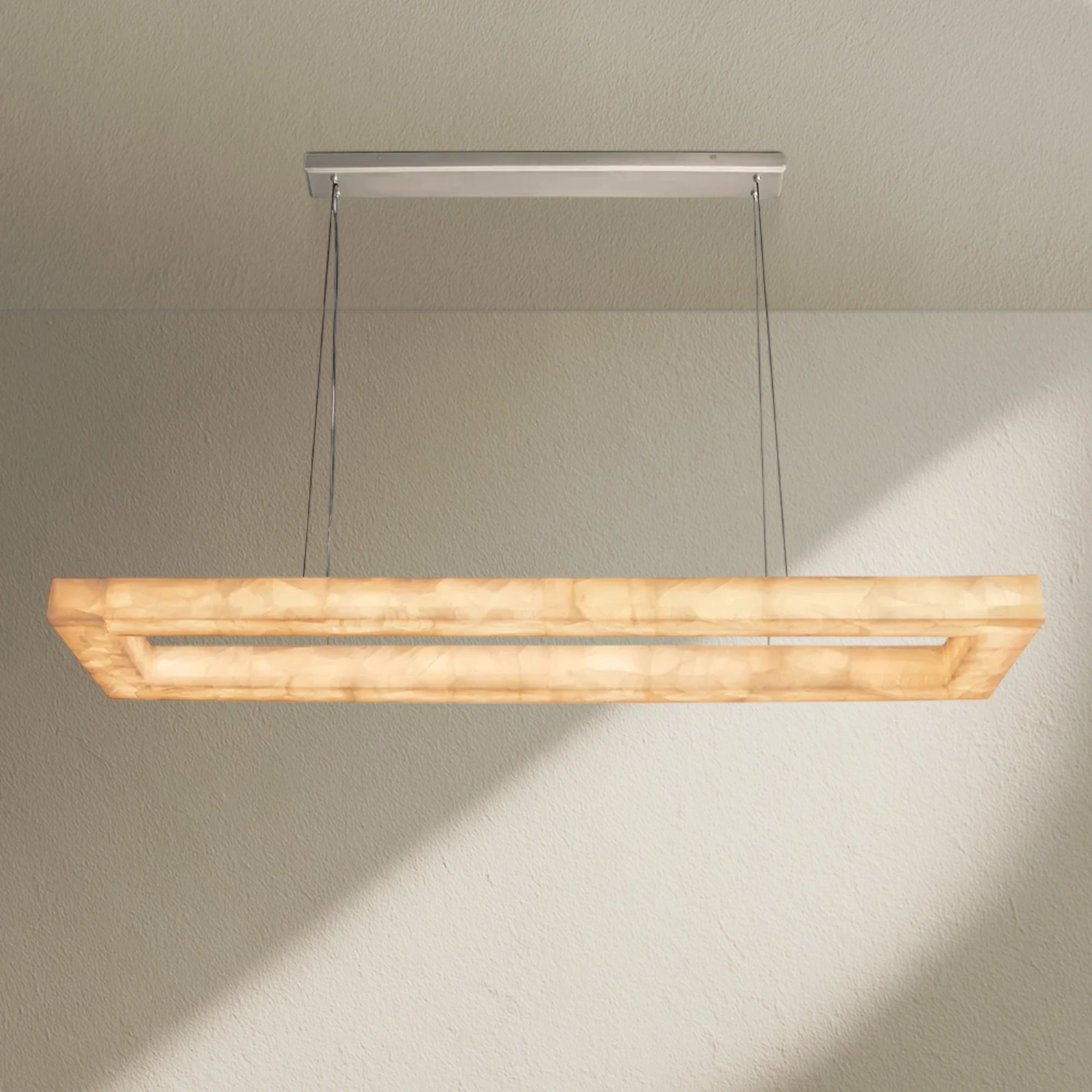 Rivfz Rectangular Calcite Chandelier 54"72"