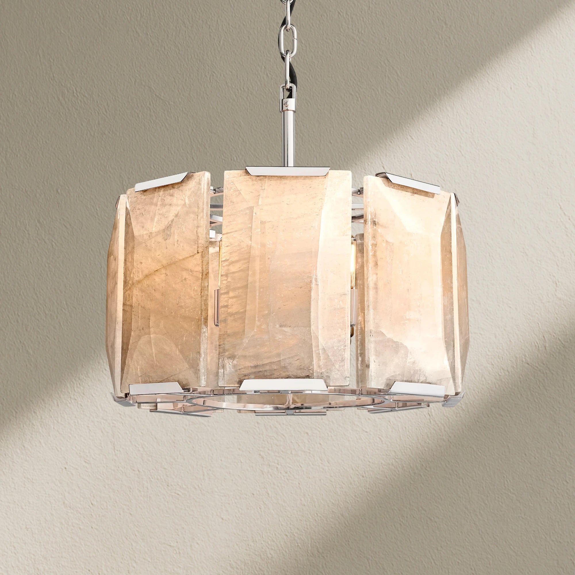 Harfz Calcite Round Chandelier 19"