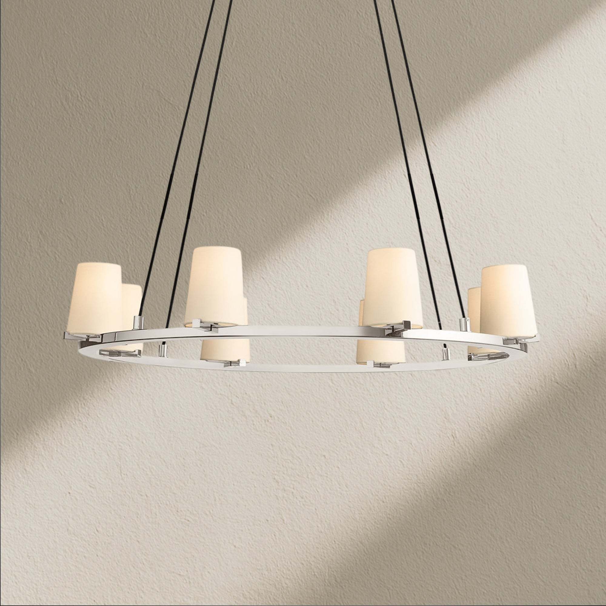 PAFZ Fabric Shade Round Chandelier 36" 48" 60"