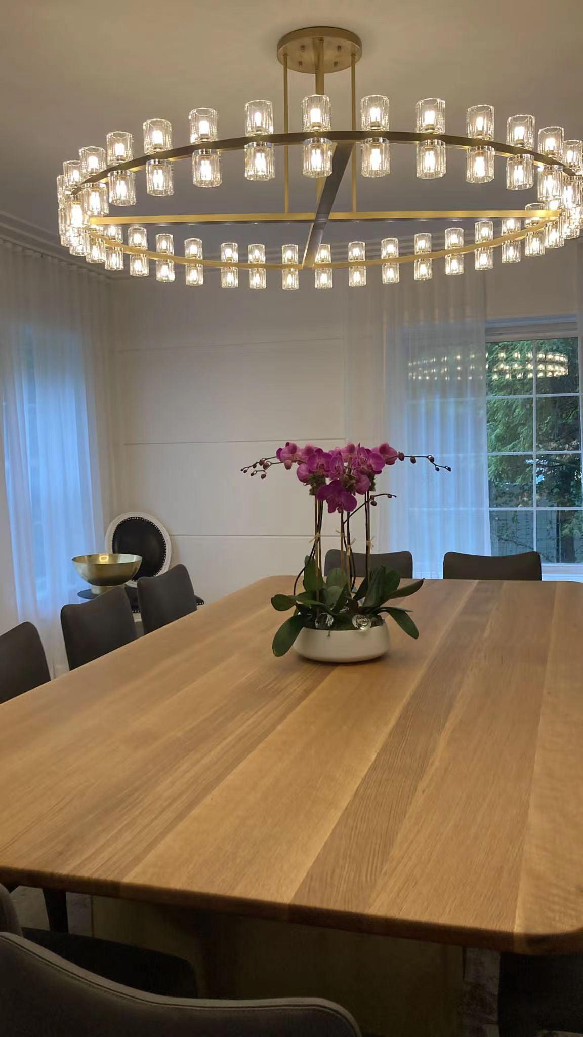 Arcachen Crystal Round Chandelier 36"