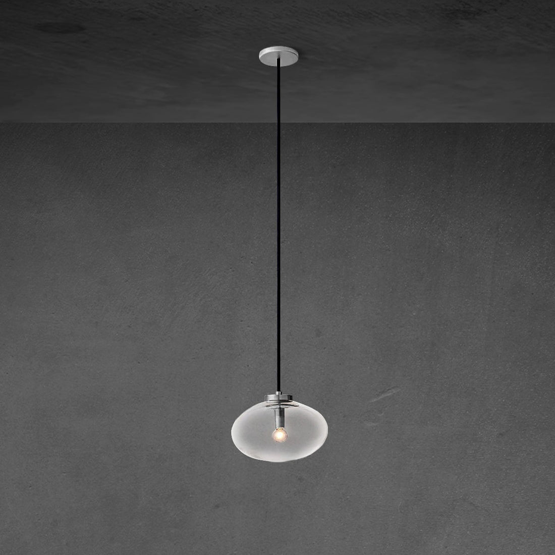 Cabfz Clear Glass Pendant 10"