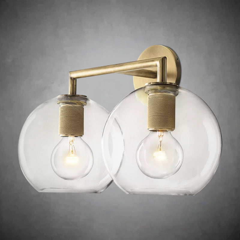 Utifz Globe Shade Double Sconce