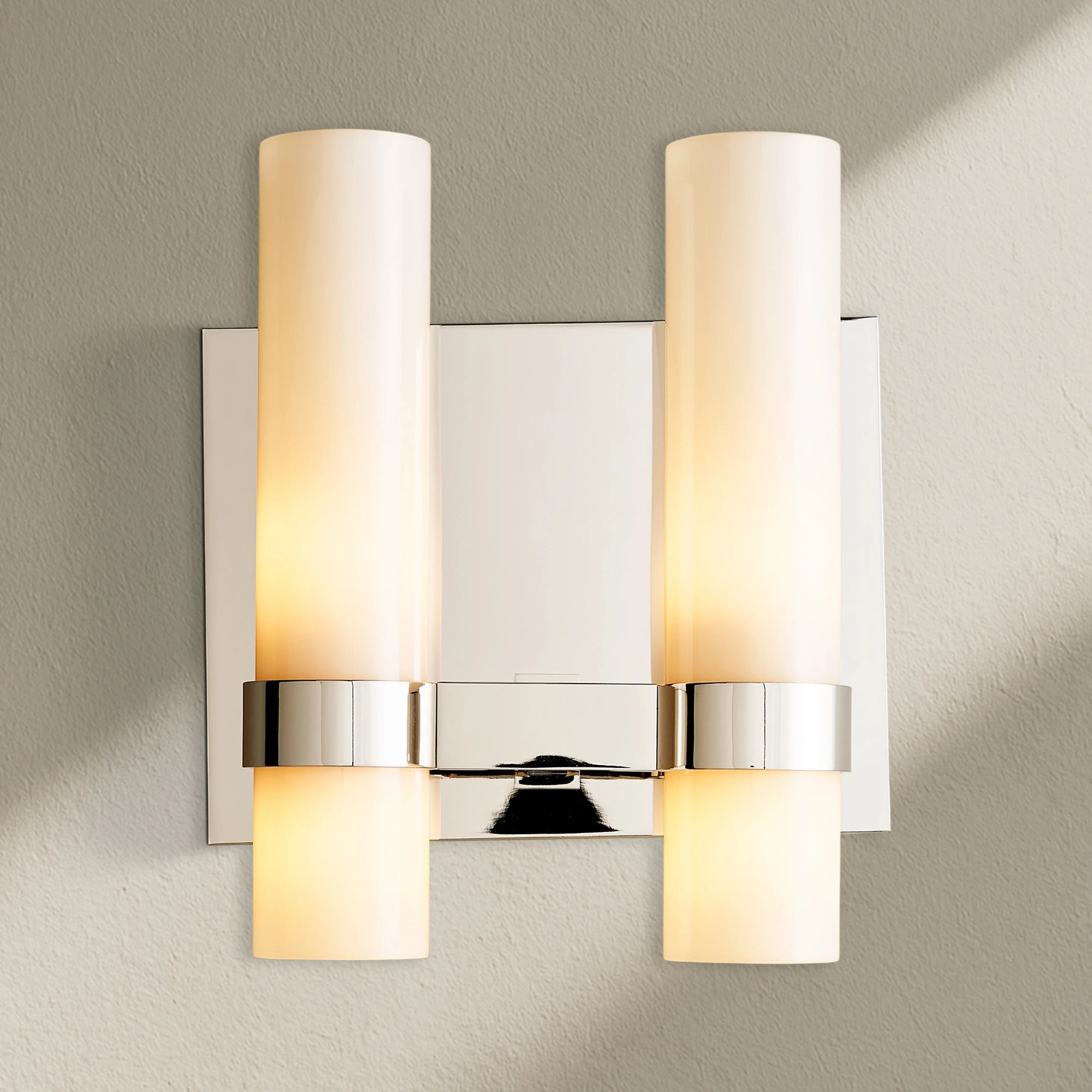 Lavefz Milk Glass Double Sconce