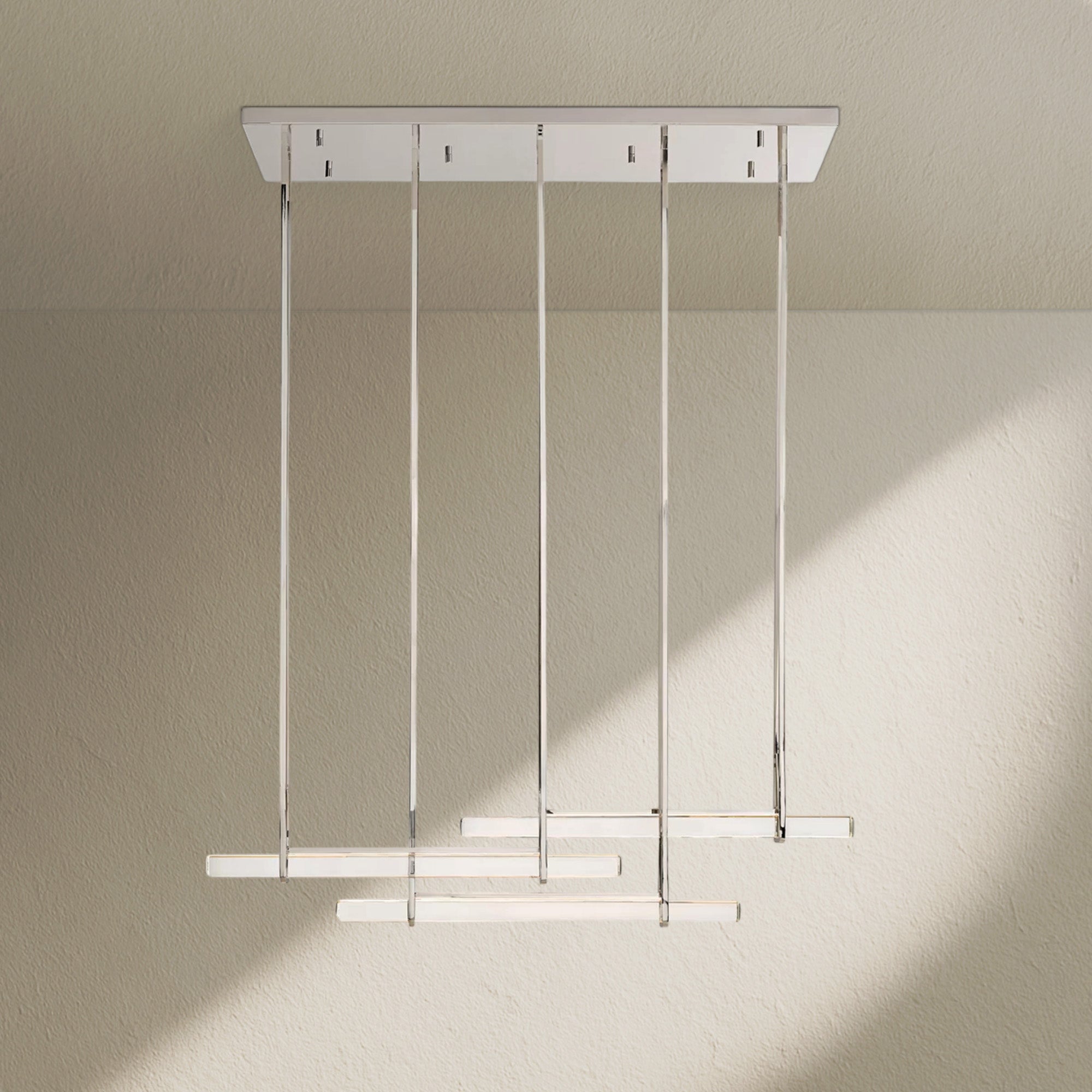 Aufz Crystal Triple Bar Linear Chandelier