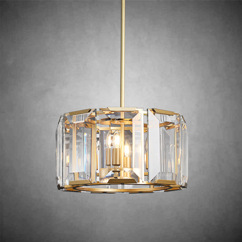 Harfz Crystal Round Chandelier 19"
