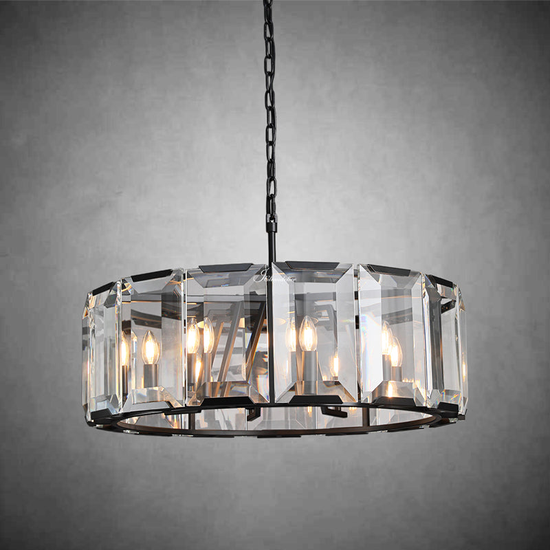 Harfz Crystal Round Chandelier 31"