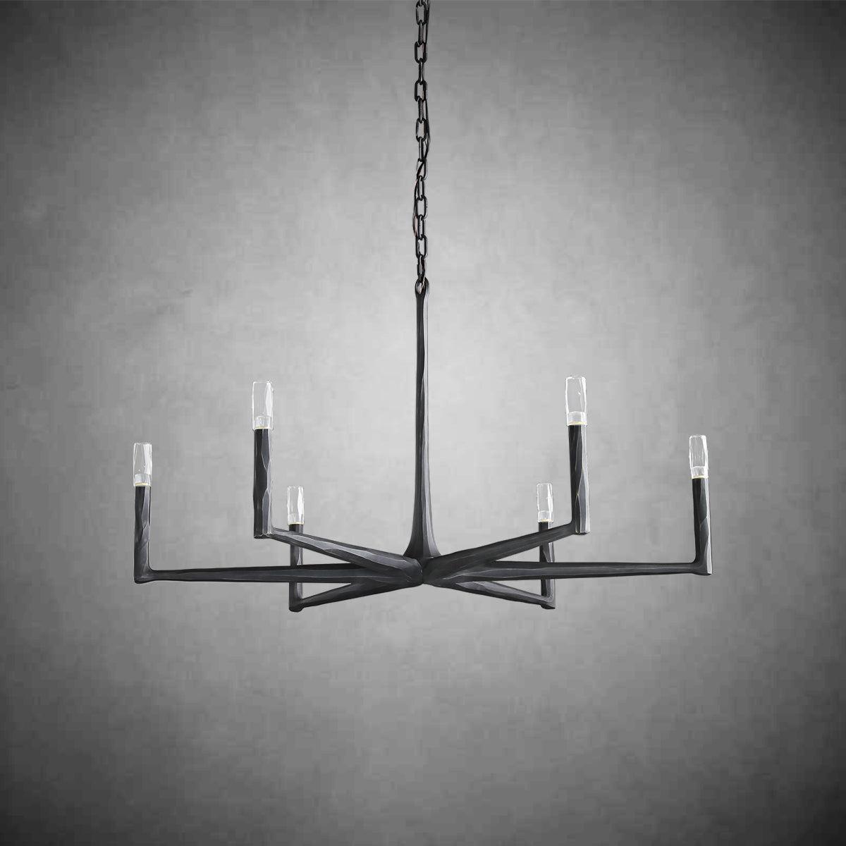 Thaddeas Forged Round Chandelier 36" 48” 60” 72”