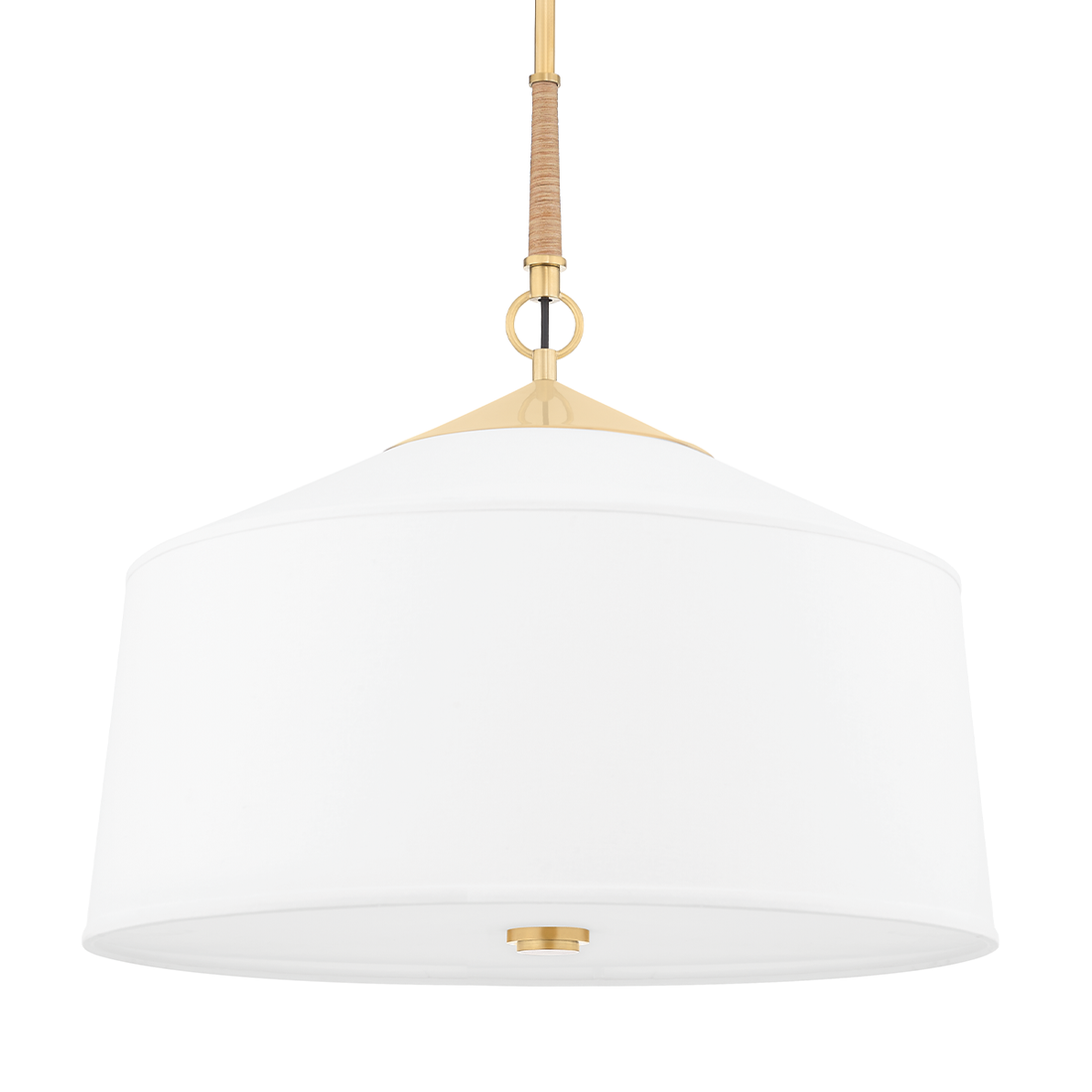 marlow linen drum pendant aged brass