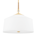 marlow linen drum pendant aged brass