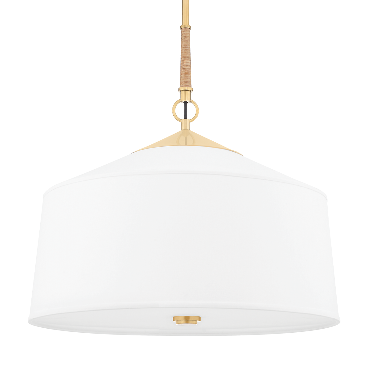 marlow linen drum pendant aged brass