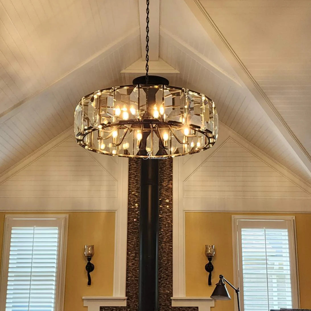 Harfz Crystal Round Chandelier 31"