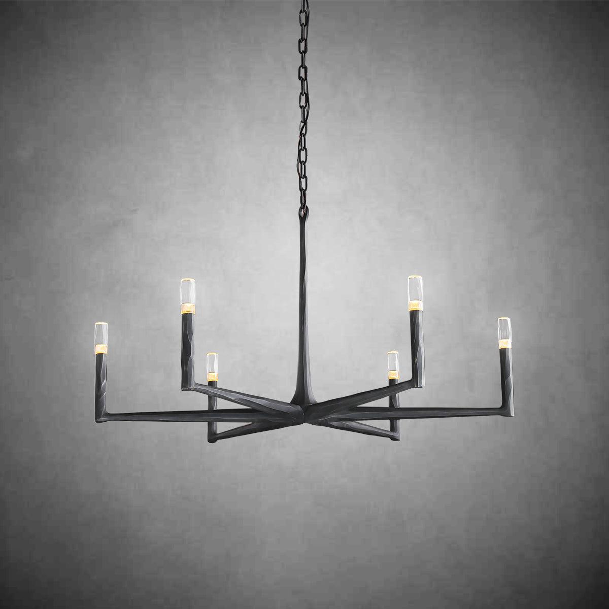 Thaddeas Forged Round Chandelier 36" 48” 60” 72”