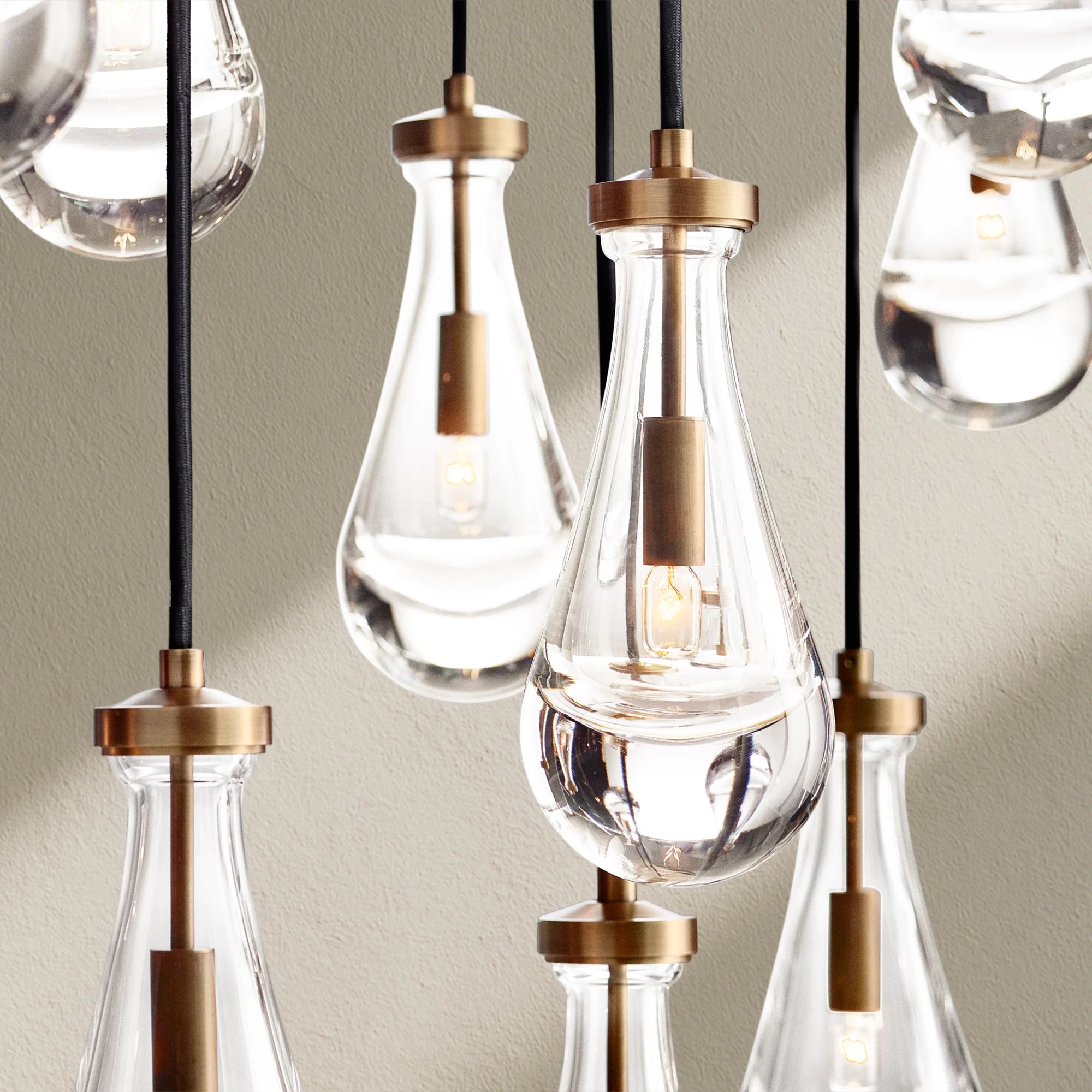 RAFZ Glass Linear Chandelier 54"