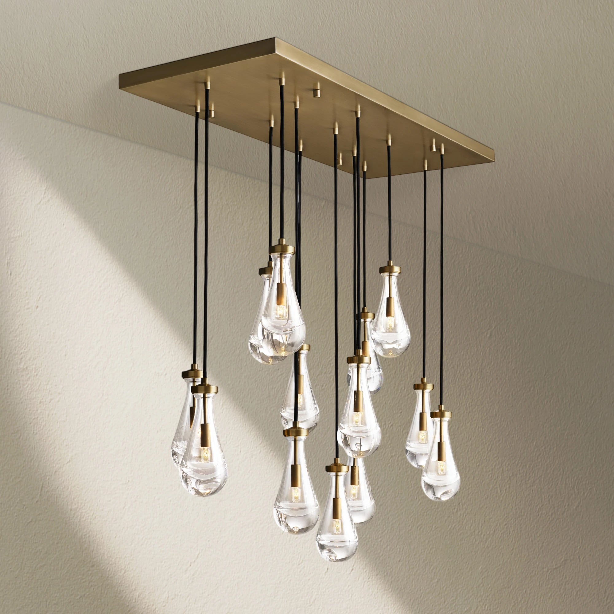 RAFZ Glass Linear Chandelier 54"