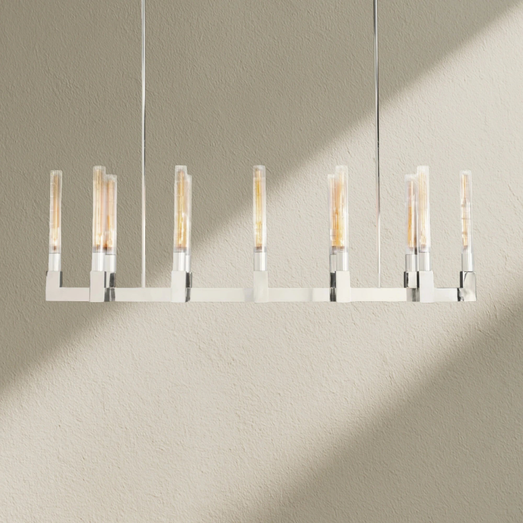 Cannfz Glass Linear Chandelier 55"