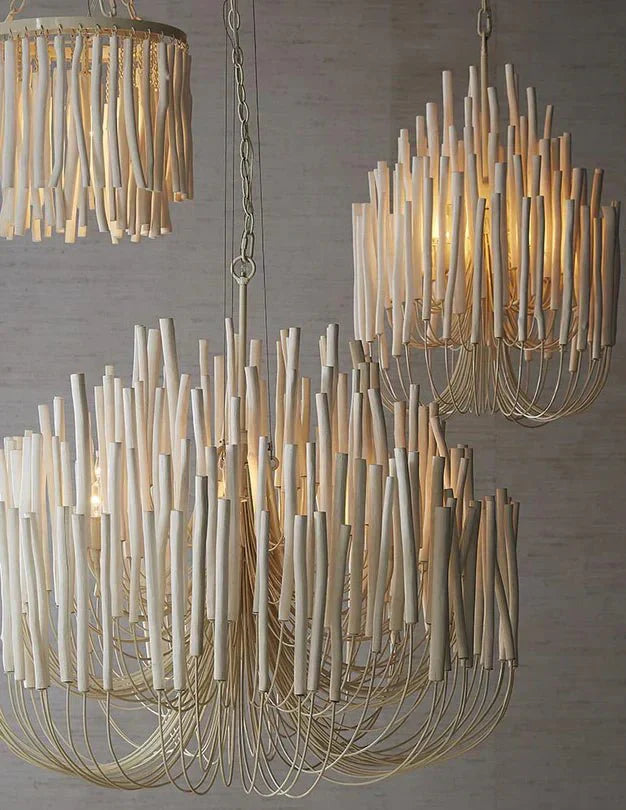 5/6 - Light Modern Branch Modeling Chandelier in White or Black for Stylish Interiors - 5 Lights / D21"*H29"WhiteWarm LightJoyfuzzy