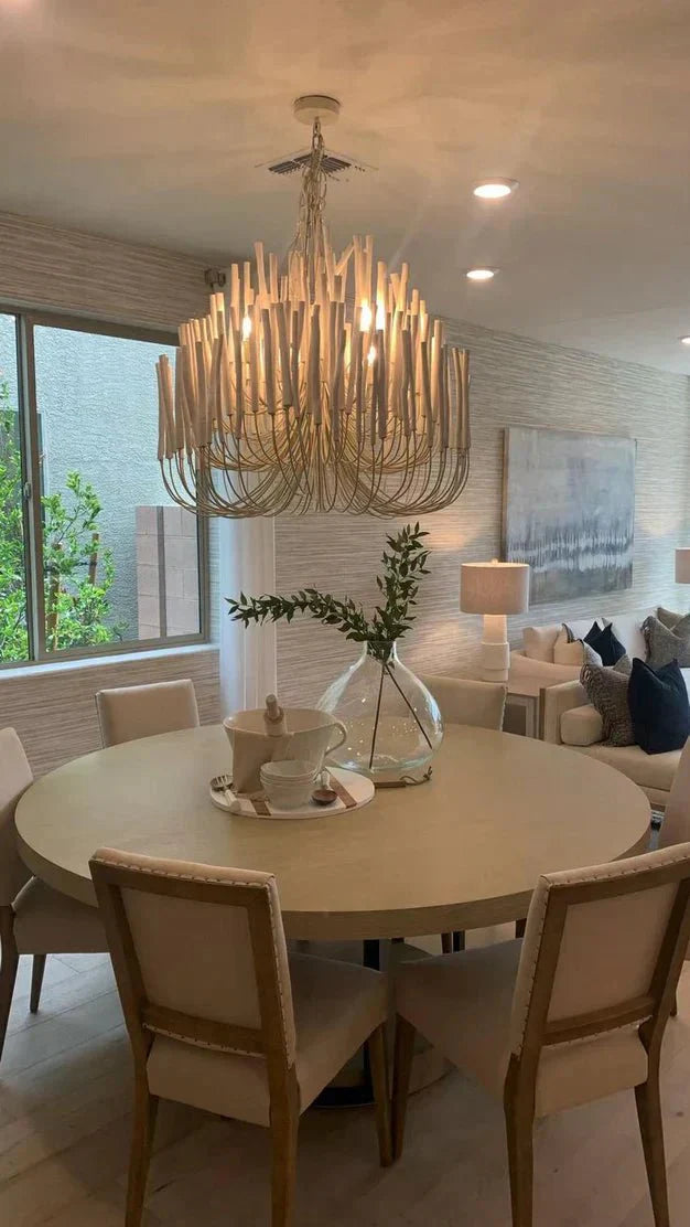 5/6 - Light Modern Branch Modeling Chandelier in White or Black for Stylish Interiors - 5 Lights / D21"*H29"WhiteWarm LightJoyfuzzy
