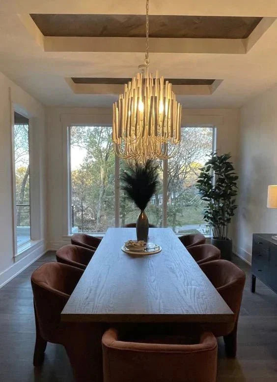 5/6 - Light Modern Branch Modeling Chandelier in White or Black for Stylish Interiors - 5 Lights / D21"*H29"WhiteWarm LightJoyfuzzy