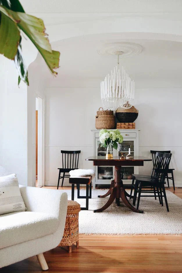 5/6 - Light Modern Branch Modeling Chandelier in White or Black for Stylish Interiors - 5 Lights / D21"*H29"WhiteWarm LightJoyfuzzy