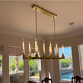 Cannfz Glass Linear Chandelier 55
