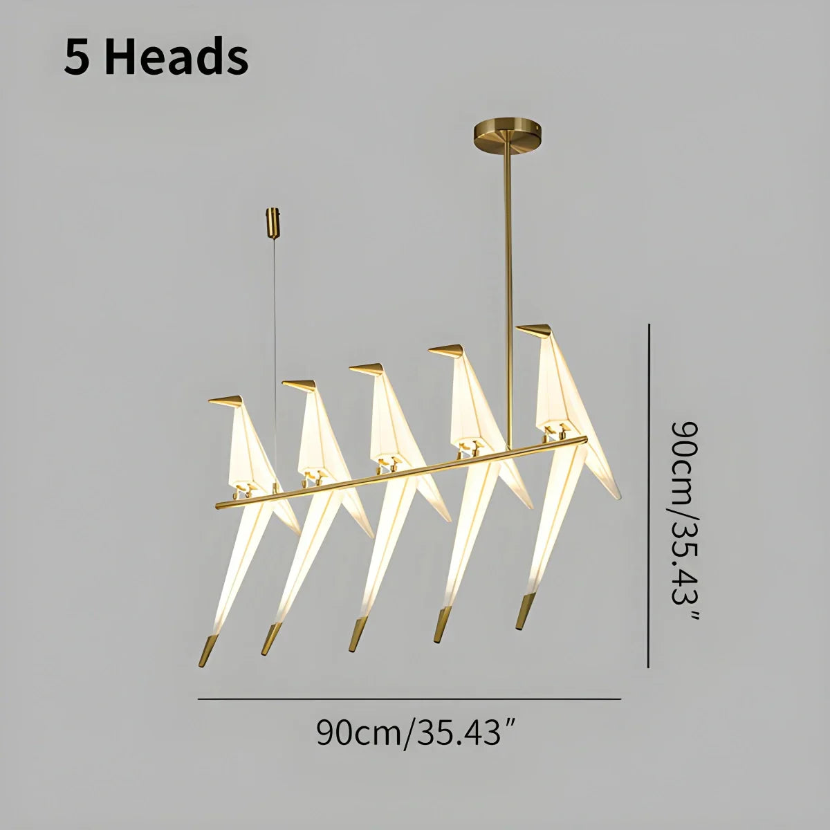 Joyfuzzy Paper Crane Bird Chandelier for Dining Room