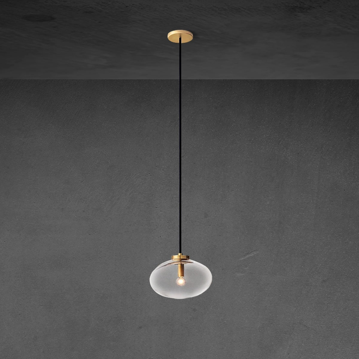 Cabfz Clear Glass Pendant 10"