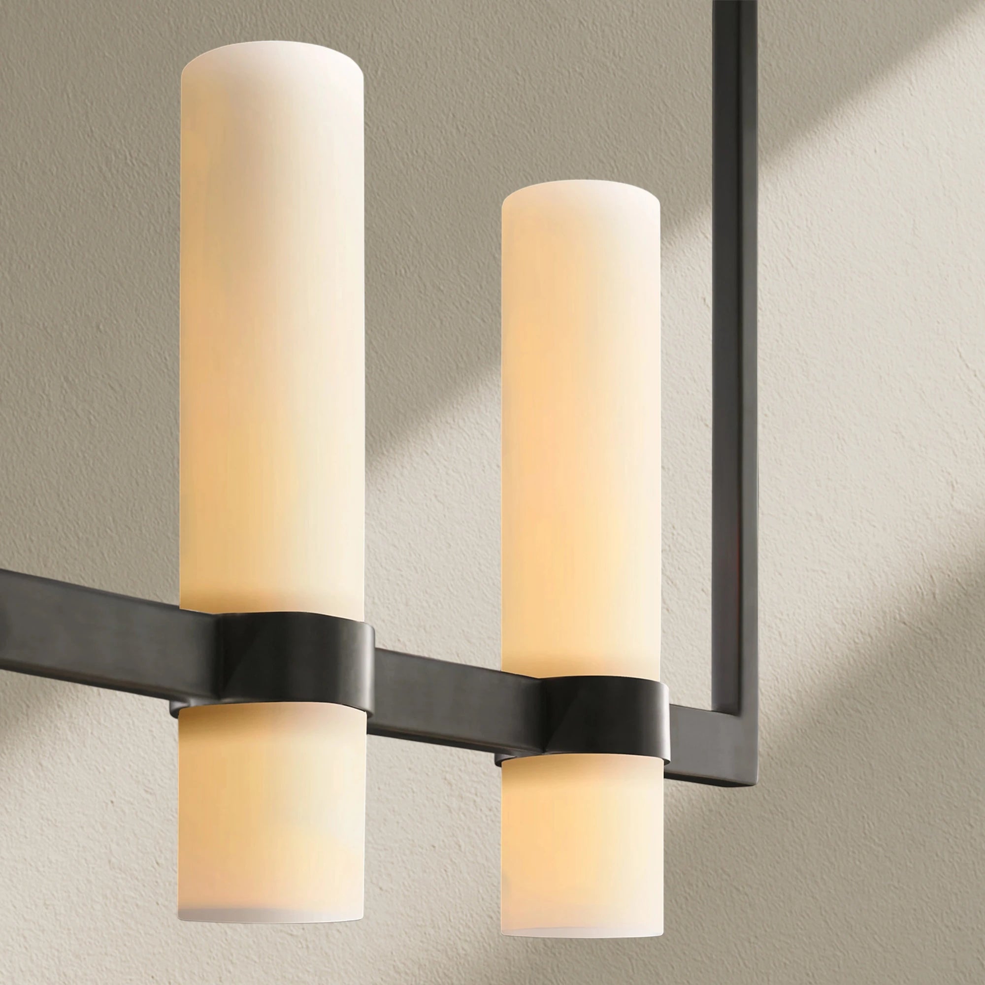 Lavefz Linear Milk Glass Chandelier