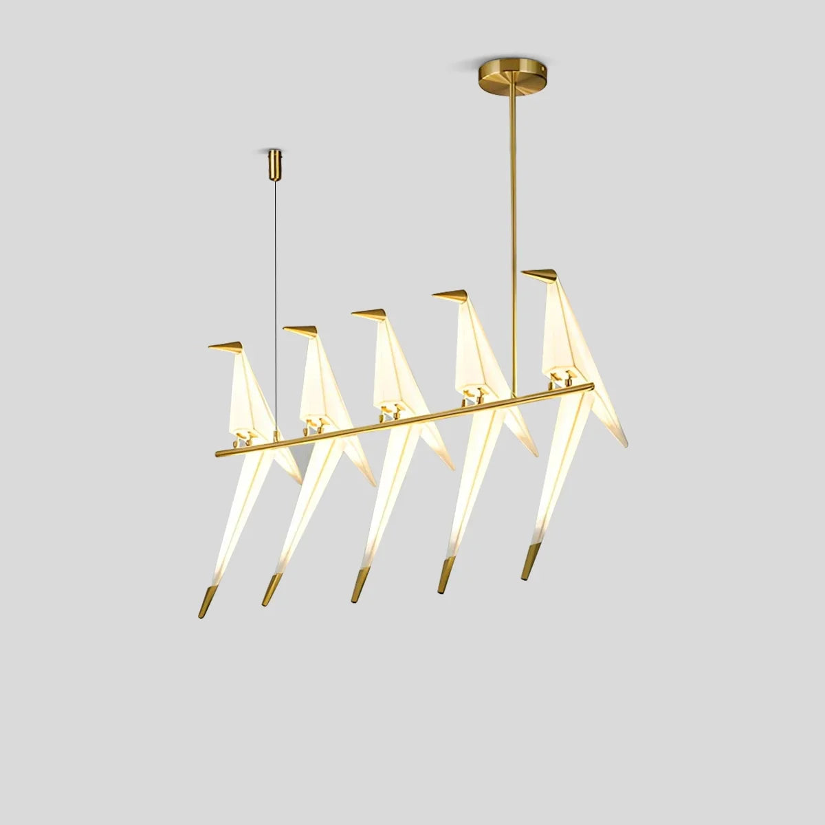 Joyfuzzy Paper Crane Bird Chandelier for Dining Room