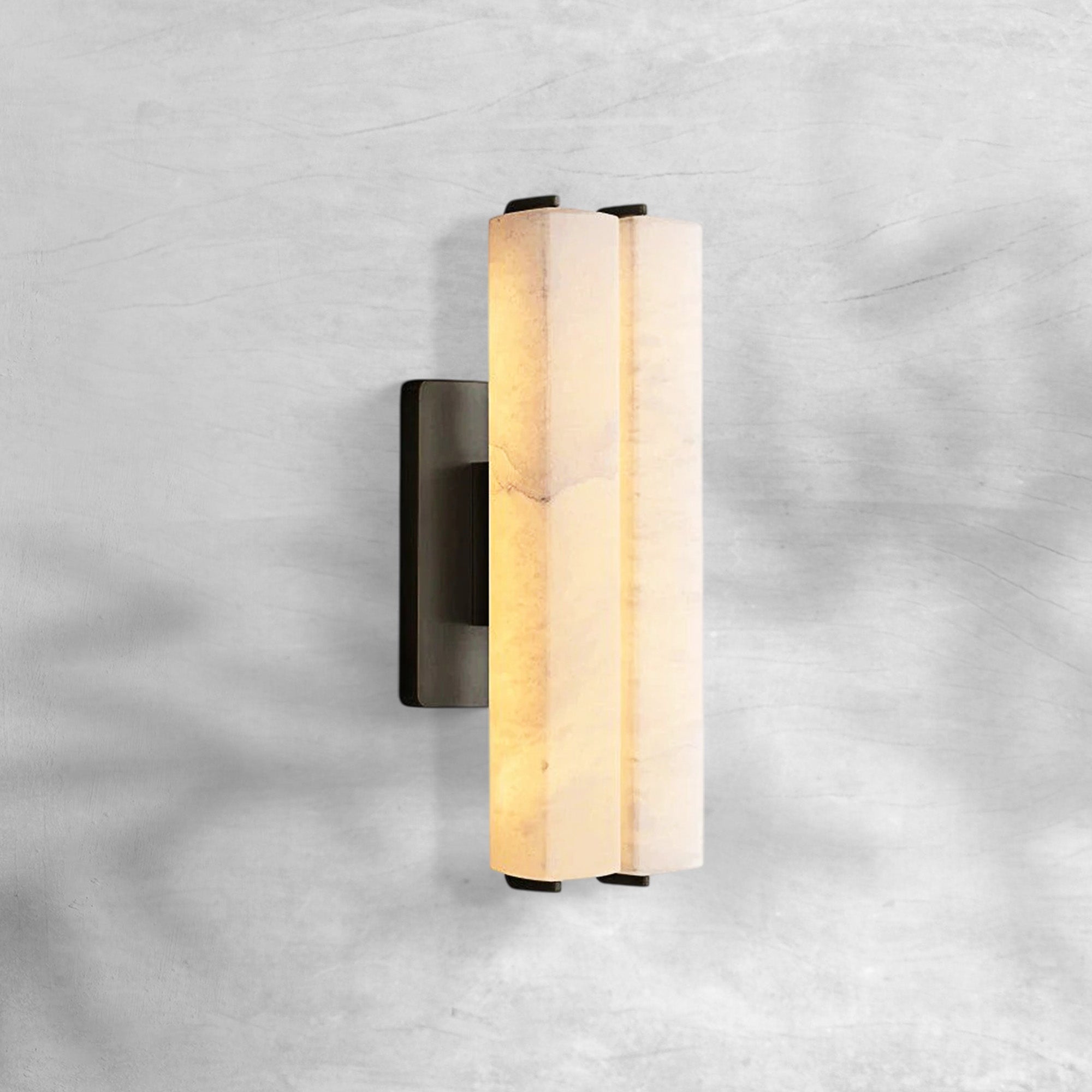 Aufz Alabaster Double Sconce
