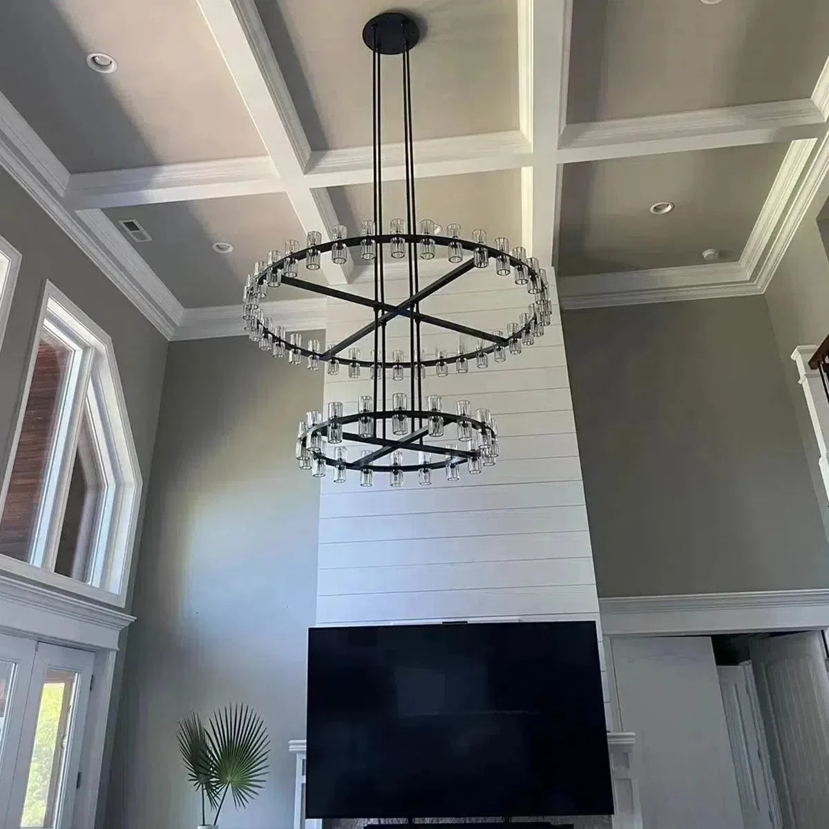 Arcachen Crystal 2-Tier Round Chandelier 60"