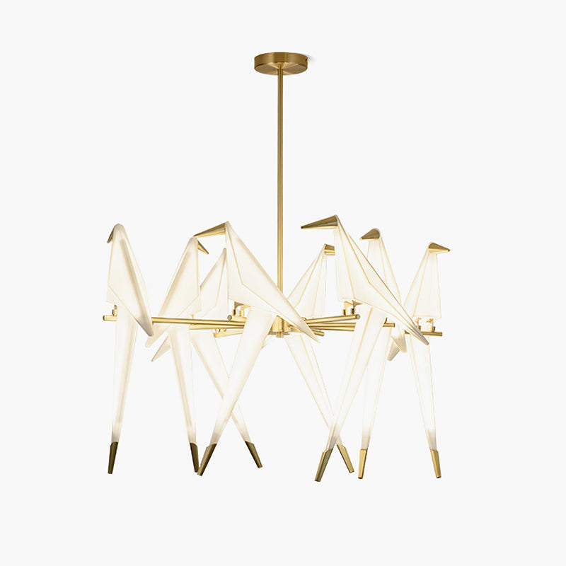 Joyfuzzy Paper Crane Bird Chandelier for Dining Room