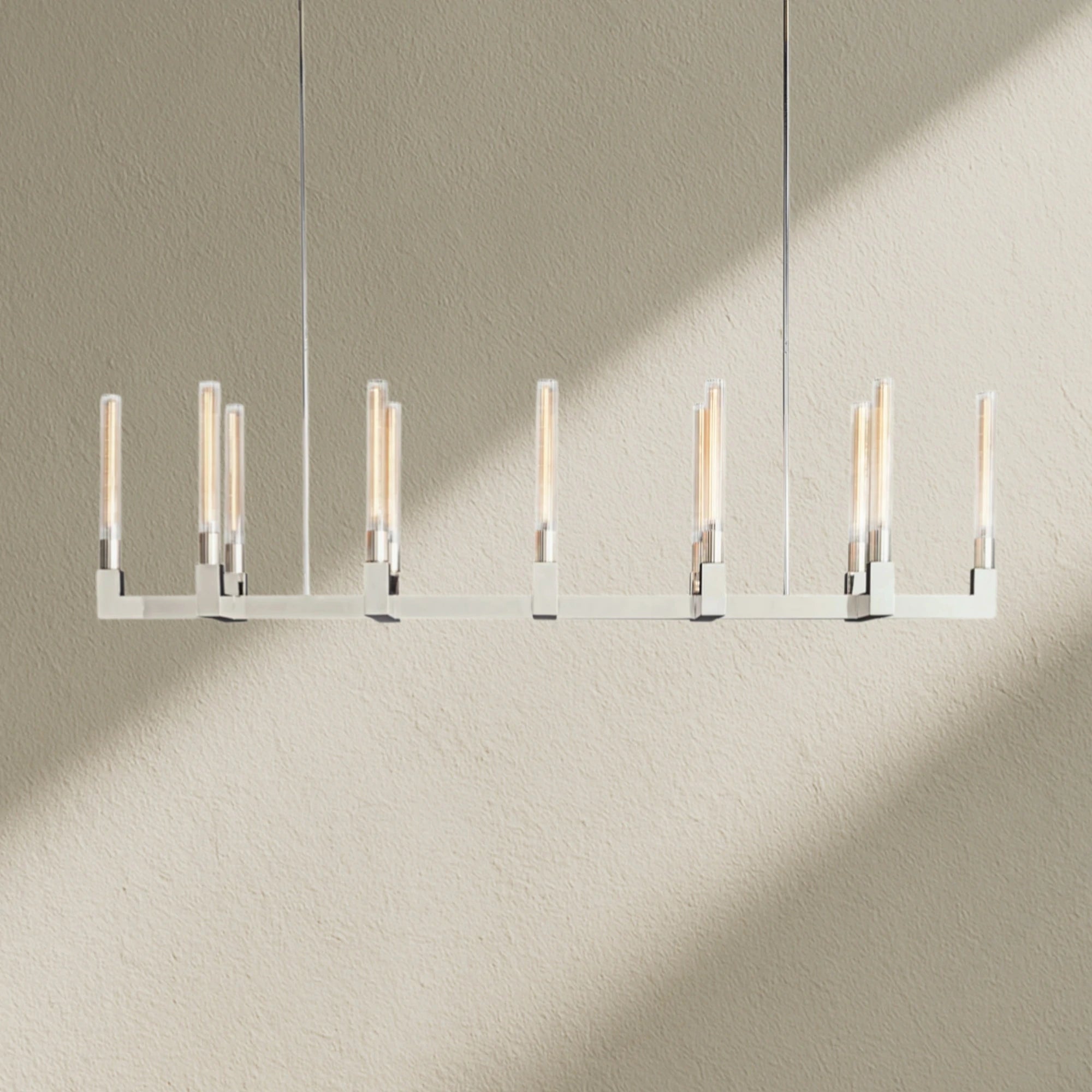 Cannfz Glass Linear Chandelier 67"