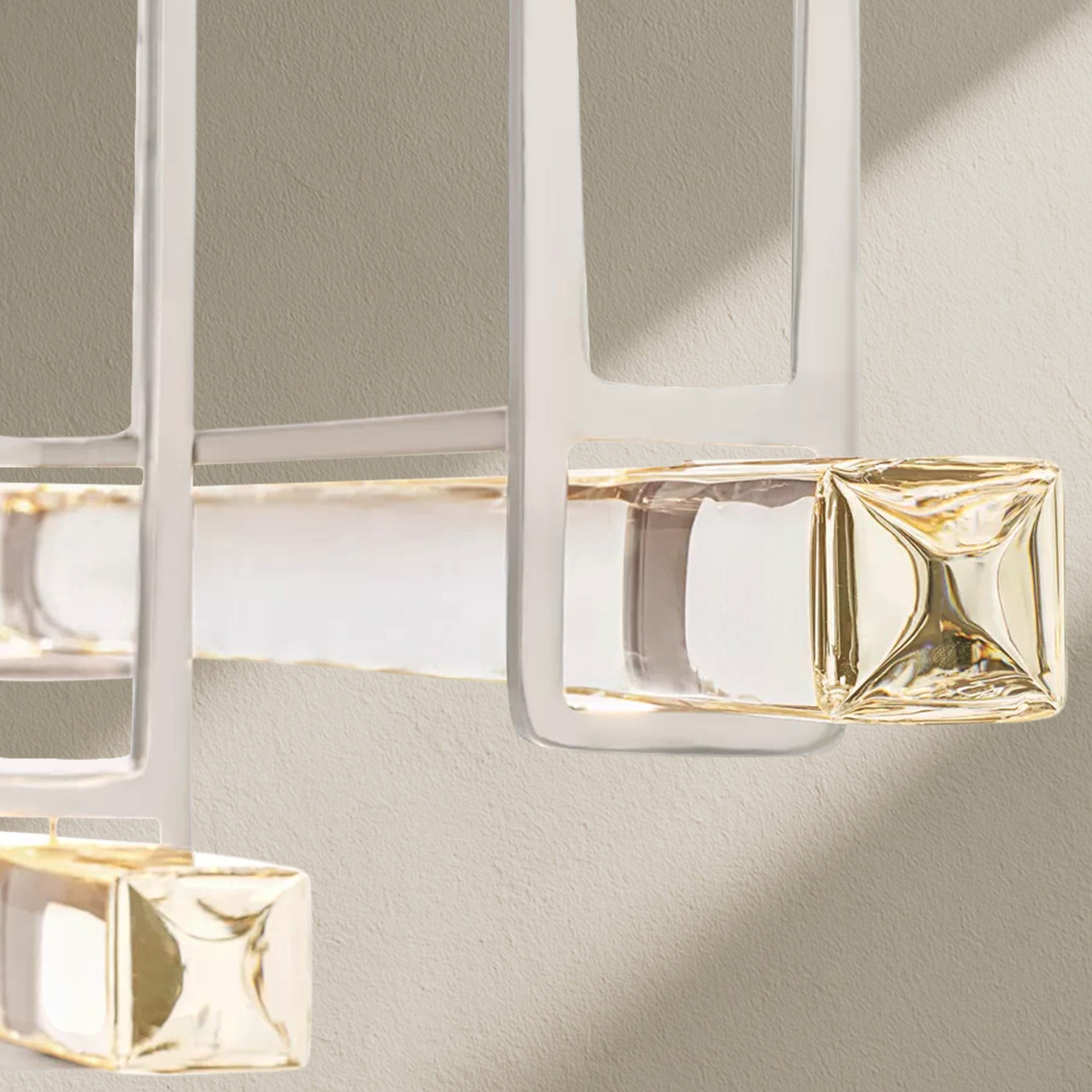 Aufz Crystal Triple Bar Linear Chandelier