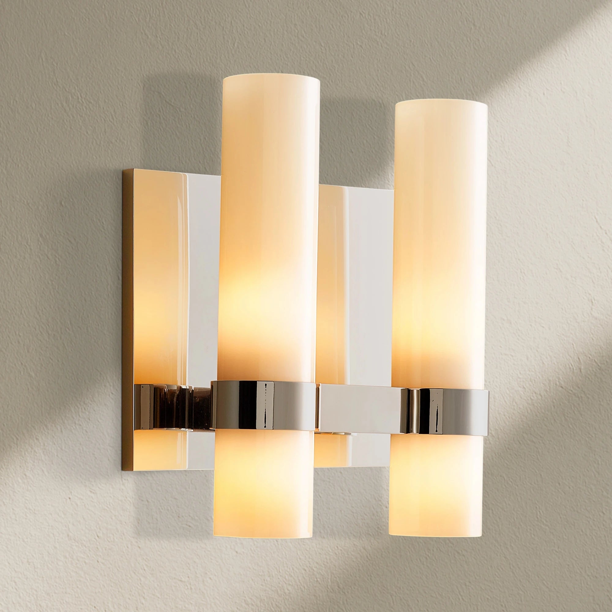 Lavefz Milk Glass Double Sconce
