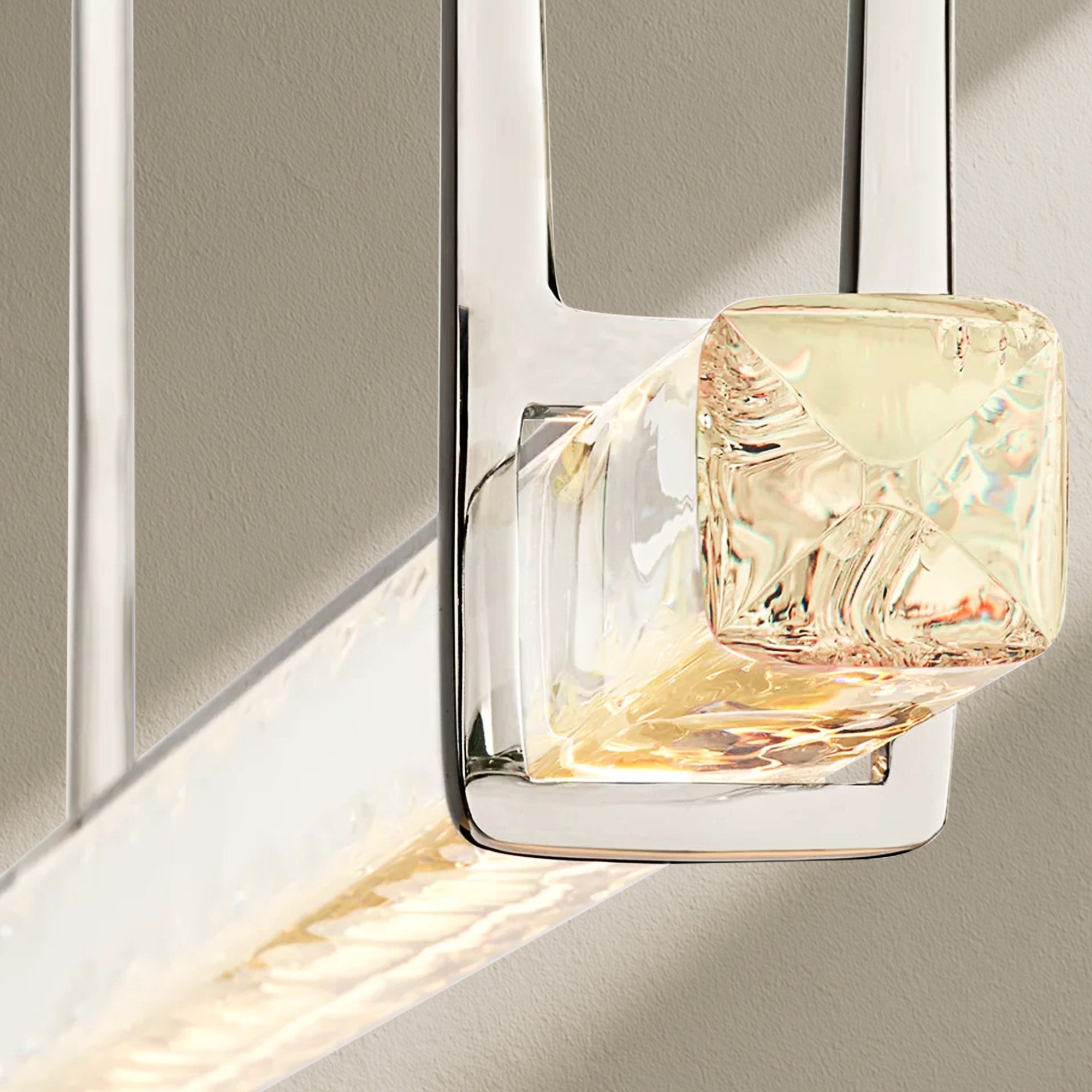 Aufz Crystal Single Bar Linear Chandelier