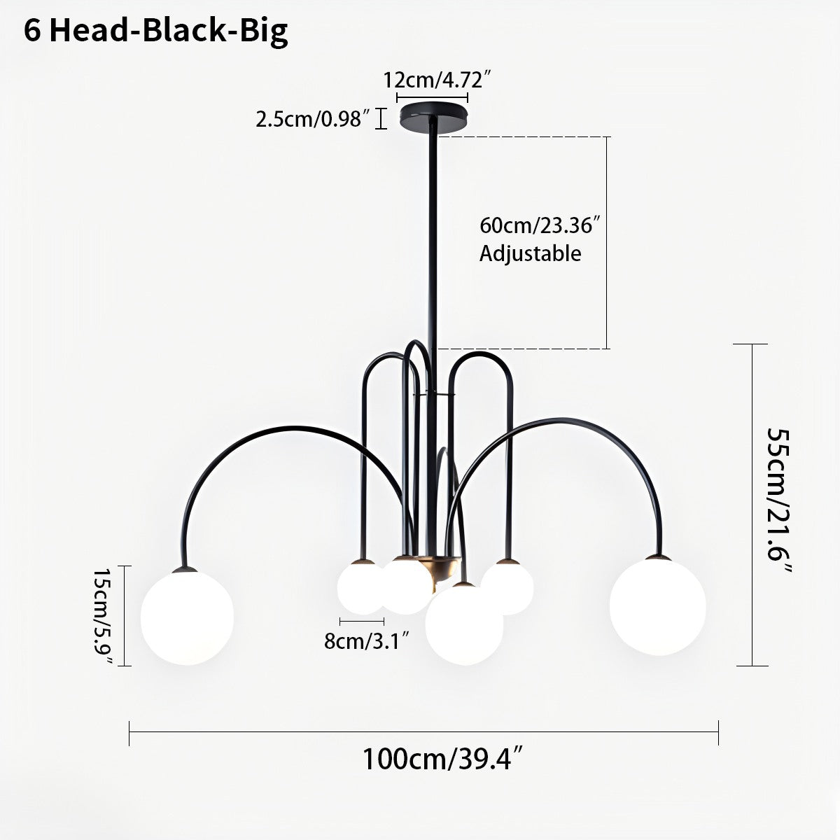 Joyfuzzy Avi Double Layer Glass Chandelier