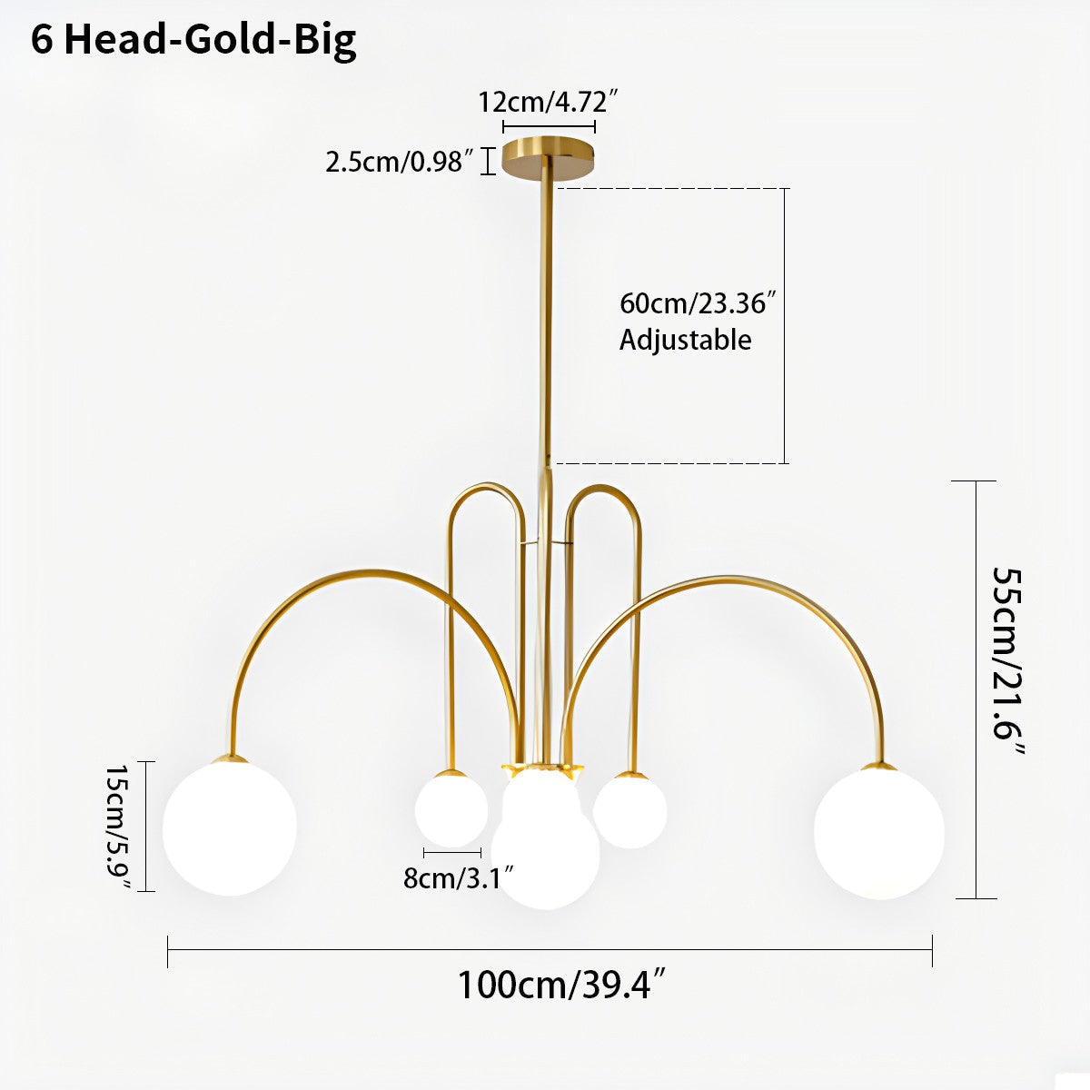 Joyfuzzy Avi Double Layer Glass Chandelier