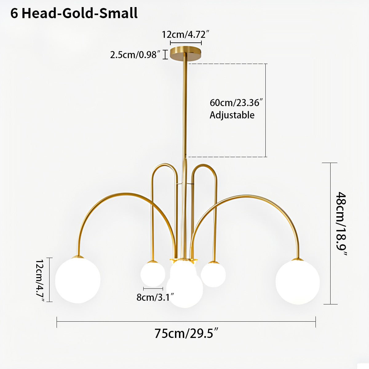 Joyfuzzy Avi Double Layer Glass Chandelier