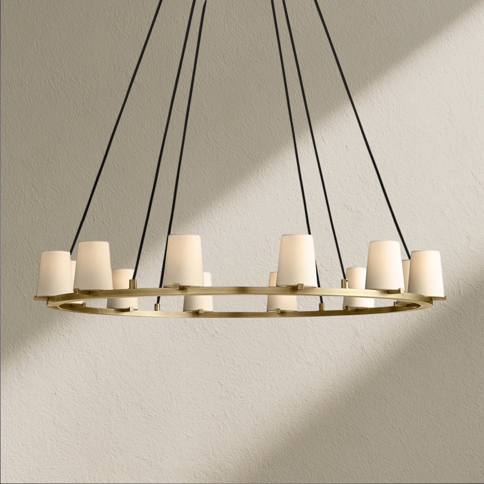 PAFZ Fabric Shade Round Chandelier 36" 48" 60"