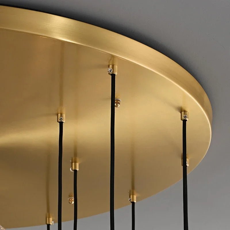 Bossen 7-globe chandelier side profile