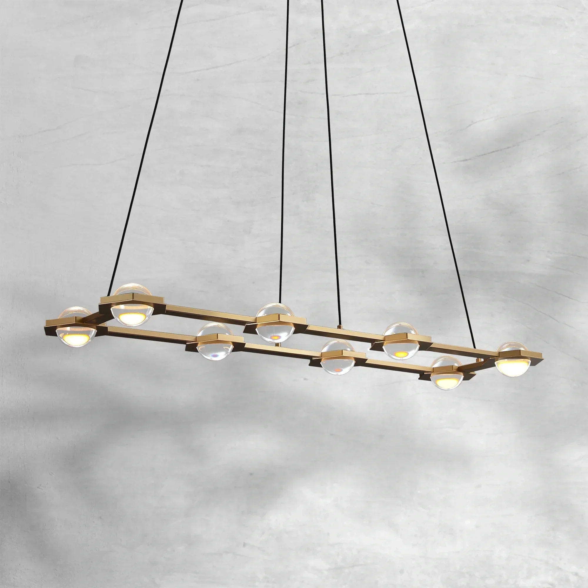 ECLFZ Rectangular Chandelier 54"72"